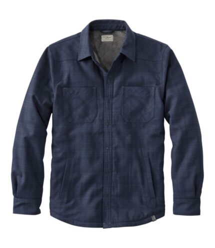 Men's Katahdin Performance Flannel Shirt-Jacket, Hi-Pile Fleece-Lined Solid